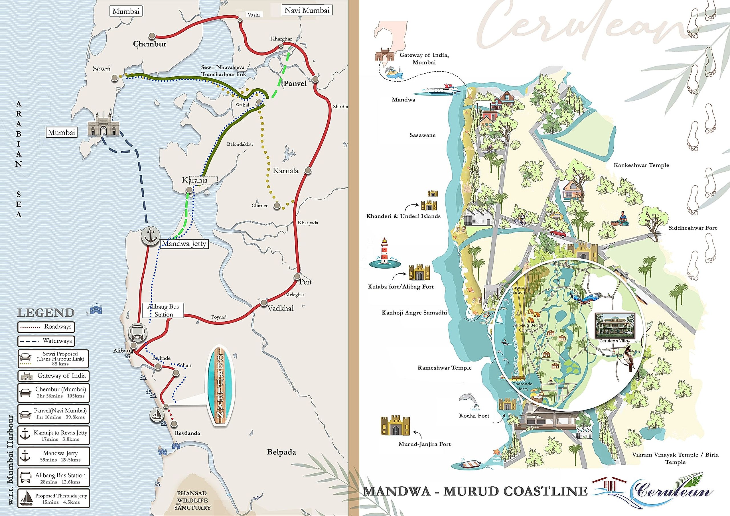 Cerulean — Mandwa to Murud coastline connectivity map